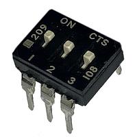 CTS Electronic Components 209-3MS DIP Switches SPST 3 switch sections