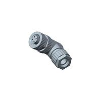 Amphenol LTW MSAS-04BFFC-SR7001 Sensor Cables / Actuator Cables M12 Circular Metric Connector, A Code, Metal, 4A, 04 pins, Female Connector, Female Contact, Right Angle, Screw Thread, Crimp, Field Installable, F4.0 - F8.0mm, IP67 Mated