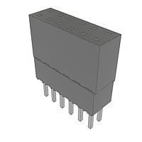 Samtec ESQ-106-23-L-D Sockets Elevated Socket Strip, 0.100" Pitch