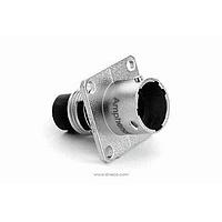 Amphenol SINE Systems RT0W0106PNH03 Connectors Receptacle, Square Flange, 6 Position, Male, Shell Size 10, with Silicone Seal