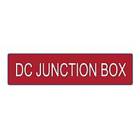 HellermannTyton 596-00744 Solar Label Solar Label, DC JUNCTION BOX, 4.0" x 1.0", VL, Red, 10/pkg