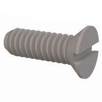 Essentra Components 020080A018 Slotted Countersunk 82 Slotted CSK Screw, #0-80 Thread, 3/16 Lg