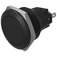 EAO 82-6951.1000 Anti-Vandal Pushbutton, Momentary, 22mm, Alu Black, Flush, no LED,Solder Terminals