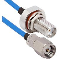 Amphenol SV Microwave MS185-085-FBSMA-180 RF Cable Assemblies 1.85mm STR M to SMA BKHD F 18"Cable