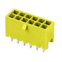 Molex 224246-1041 PCB Receptacle Versa Color Vert Header Thru Hole  Dual Row 10 Ckts  (Au) GloWire Ylw Tray