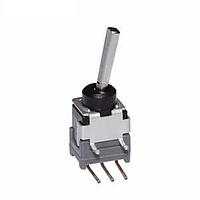 NKK Switches B13EH Toggle Switches ON-OFF-ON .394 FLAT RIGHT ANGL PC .4VA