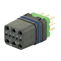 Eaton Souriau-Sunbank 8MQ2M9901UDE Modular Connectors - Push Pull MQuick module, sealed, with female straight PCB contacts