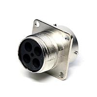 ITT Cannon TNM0U16-0400P1L Receptacle TRIDENT TNM RECP M FLG 0-4 PWR