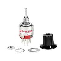 NKK Switches MRAN206 Rotary Switches HALF-INCH DIAMETER PROCESS SEALED ROTARY