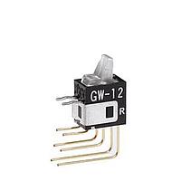 NKK Switches GW12LJVC Paddle Switches SPDT ON-ON 0.4VA RED VERTICAL PC