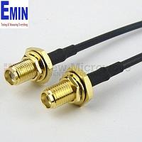 Fairview  FMC1212174 SMA Female Bulkhead to SMA Female Bulkhead Cable RG174 Coax