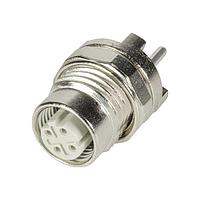 HARTING 21033816410 Straight M12 PNL FEEDTHRU PCB ANG D-CODE