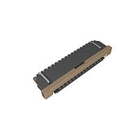 Amphenol FCI SFW15R-3STE1LF Board Mount 1.00mm Flex Connector, SFW-R series, 15 Position, Bottom side Contact, Side Entry Surface Mount ZIF Connector, Lead Free, with Cable Lock.