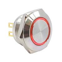 E-Switch PVT4FS4SS311 Anti-Vandal ANTI-VANDAL, 50mA 24VDC, SPST Off-(On), Panel Mount, Front Solder