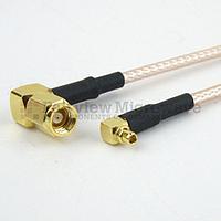 Fairview  FMC1928315LF RA MMCX Plug to RA SMC Plug Cable RG-316 Coax and RoHS