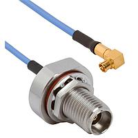 Amphenol SV Microwave FRSMPM-047-FB292-060 RF Cable Assemblies SMPM R/A F  2.92mm BKHD F 6"Cable