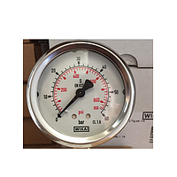 WIKA 213.53.63 (0-60bar) Pressure Gauges With Flange (60 Bar,dial 63, Back Mount)