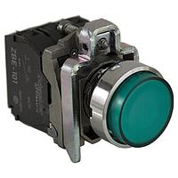 SCHNEIDER XB4BW13B5 Flush 22MM ILL EXTENDED PB 24V GREEN 1 NO 1 NC