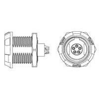 Raychem - TE Connectivity 1877066-5 Connectors Asy Recpt 5 Pos 0 Deg Gray Red Nut