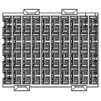 EDAC 500-080-225-A02 Headers ZD Connector, Female, R/A, 4 Pair