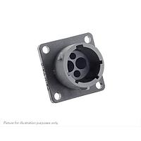 Eaton Souriau-Sunbank UTSX0102W2P Receptacles Square flange receptacle, without backshell, for 4 male contacts, IP68/69K