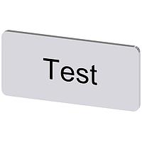 SIEMENS 3SU19000AC810DV0 Labeling Plate, Test INSCR. LABEL, SILVER 12.5 X 27MM, TEST