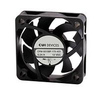 Same Sky (formerly CUI Devices) CFM-5015BF-160-374 Axial dc axial fan, 50 mm square, 15 mm, 12 Vdc, ball, 6000 RPM, 15.57 CFM