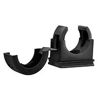 HellermannTyton 166-90178 Cable Protection HelaGuard PACC Conduit Clip, 0.38" Dia, PA66, Black, 10/pkg