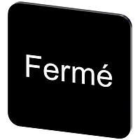 SIEMENS 3SU19000AF160GK0 Labeling Plate, Ferme INSCR. LABEL, BLACK 22 X 22MM, FERME