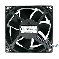 Delta Electronics, Inc. AUB0812H-E Tubeaxial DC Blower, 80x80x25mm, 12VDC, 11.38CFM, 5.28W, 43dBA, 6000RPM, Sleeve, Tach