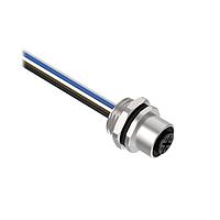Banner Engineering BR-M12F4F9-2 Sensor Cables / Actuator Cables Receptacle 4-pin Female; 4x22 PVC 2 m Length; Front Mount PG9 w/ Locknut
