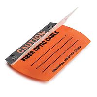 HellermannTyton CT2003X2 Self-Laminating Tag CAUTION WRITE-ON FIBER