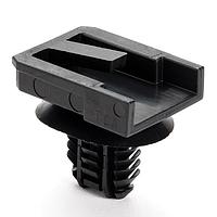 HellermannTyton 151-01244 Connector Clip Conn. Clip w/Oval Fir Tree, 0.51-6.75mm Panel Thick, 6.2-13.0mm Hole, PA66HIRHSUV, Black, 3500/ctn