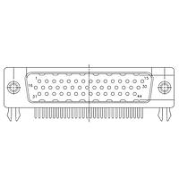 Amphenol Commercial Products 17EBH044PAA110 High Density D-Sub Connectors RA HI DENSITY 44P M #4-40 THREAD