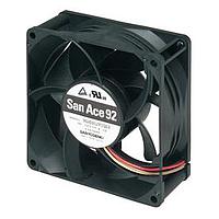 Sanyo Denki 9GV0912G1D01 Axial DC Axial Fan, 92x92x38mm, 12VDC, Guide Vane, Locked Rotor Sensor