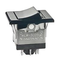 NKK Switches MLW3025-N-DC-1A Rocker Switches SNAP-IN MINIATURE ROCKER