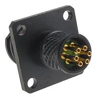 Eaton Souriau-Sunbank 8DA005Z06PN Receptacles 6P Pin Recept Size 5 Threaded Sq Flange