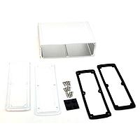 Bud Industries EXN-23364-SVP PCB Enclosure Extruded Aluminum Enclosure Silver with Plastic Cover (2.4 X 7 X 5.1 In)