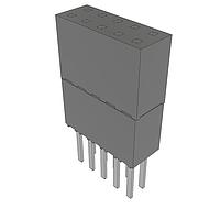 Samtec ESW-105-34-T-D Stackthrough .100" Elevated Socket Strip
