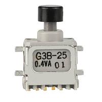 NKK Switches G3B25AH-XA Pushbutton Switches DPDT ON-(ON) R/A BLK