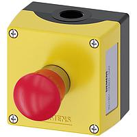 SIEMENS 3SU18510NB002AA2 Push Turn ENC METAL, EMERG STOP TWIST-RELEASE,2NC