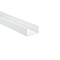 HellermannTyton 181-00665 High Density Slotted Wall Wiring Duct High Density Slotted Wall Wiring Duct, 4" x 2", Adhesive, PVC, White, 120ft/Carton