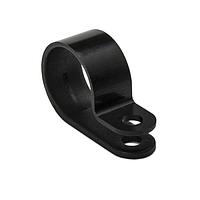 HellermannTyton 211-60008 Cable Mounts P-Clamp, 0.39" Wide, 0.63" Max Bundle Dia, 0.17'' Mounting Hole Dia, PA66HS Black, 100/pkg