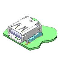 JAE Electronics DP3R020SU32JQR400 Receptacles Thunderbolt Standard Mnt, 1.4mm Terminal