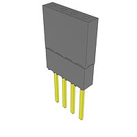 Samtec ESW-104-24-G-S Stackthrough .100" Elevated Socket Strip