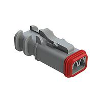 Amphenol SINE Systems AT06-2S-OMRDGRY Automotive Connectors 2 Position Overmolded Plug, Socket, Reduced Seal, Gray