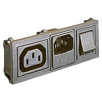 Bulgin BZH11/Z0000/11 Inlet/Outlet Combinations C14-IEC FUSED INLET DP RED SWITCH