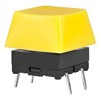 NKK Switches JB15KP-1E Tactile Switches OFF-(ON) PC MOUNT SCULPTURED YELLW CAP