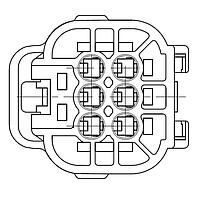 AMP Connectors - TE Connectivity 2822346-1 Housings ECONO-J MK-2 PLUG ASSY 6P