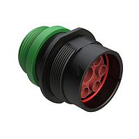 Amphenol SINE Systems AHDP04-24-07PN-STA Connectors 7 Position Receptacle, Pin, Shell Size 24, Normal Diameter Seal (Green), Small Thread Adapter